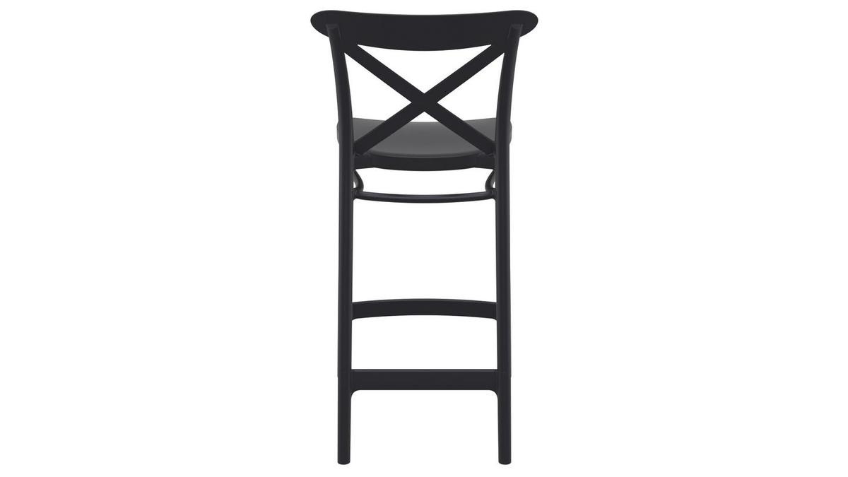 Stapelbare Barhocker H65 cm schwarz innen / auen (4er Set) GERMAIN