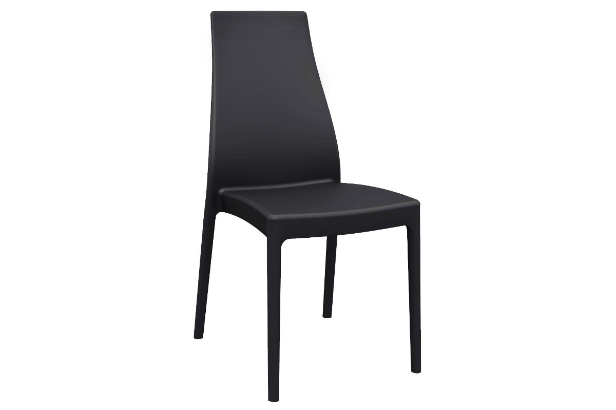 Stapelbare Design-Sthle fr innen und auen schwarz (4er-Satz) CONDOR