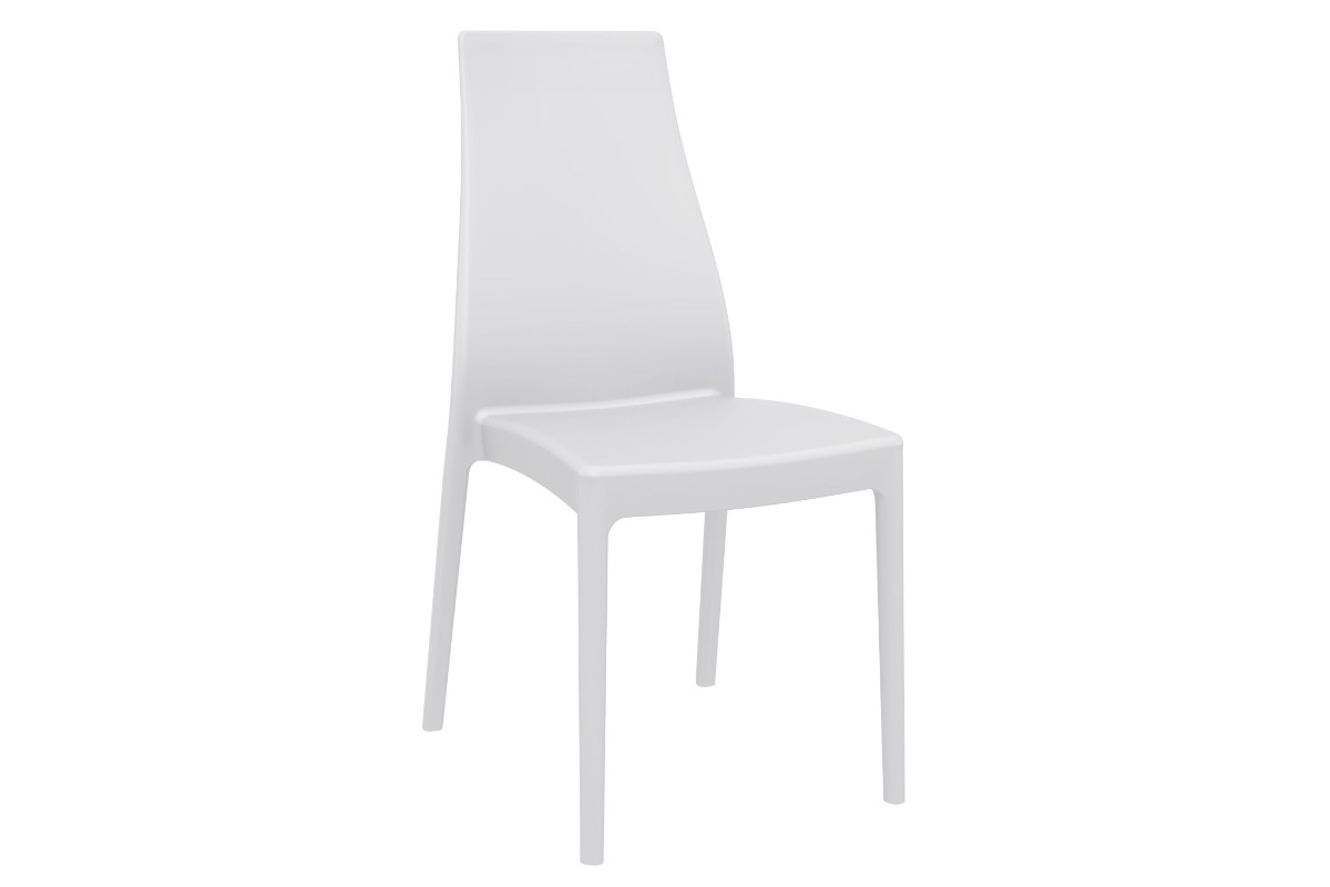 Stapelbare Design-Sthle fr innen und auen wei (4er-Satz) CONDOR