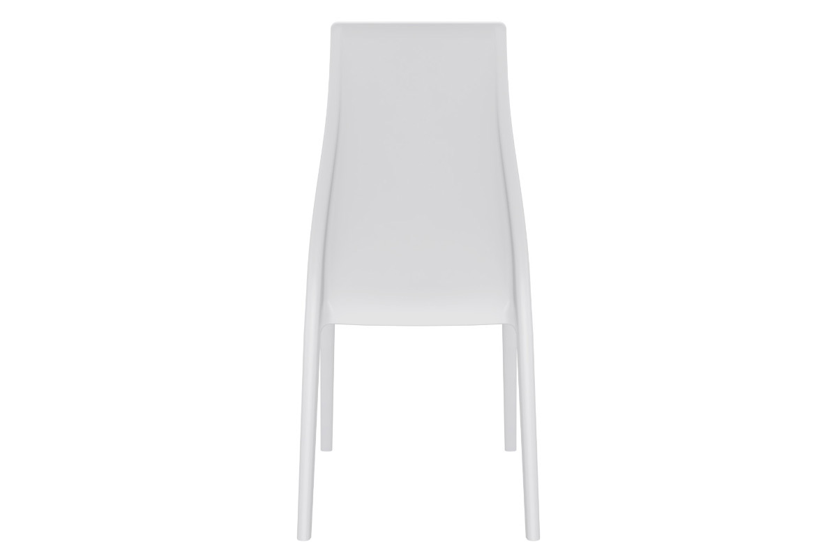 Stapelbare Design-Sthle fr innen und auen wei (4er-Satz) CONDOR