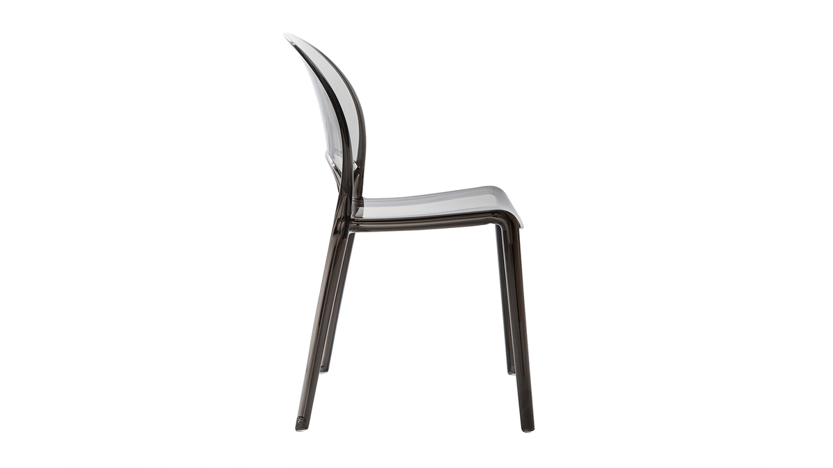 Stapelbare Design-Stühle in Rauchgrau Indoor und Outdoor (2er-Set) YOPAL