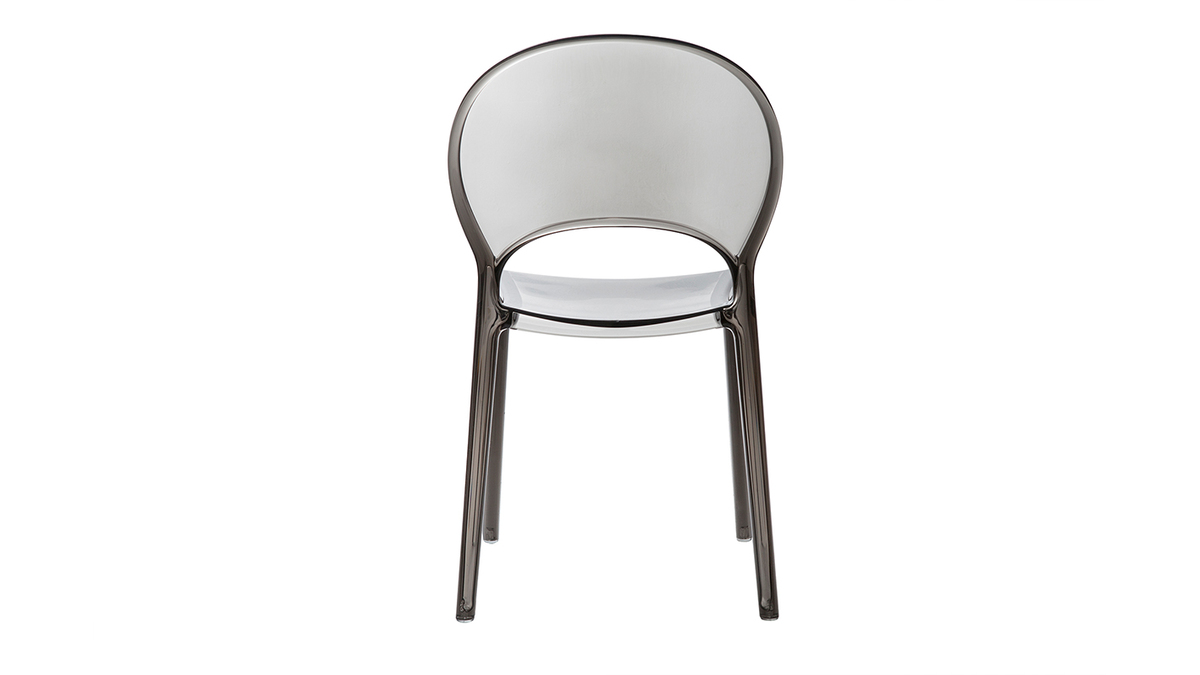 Stapelbare Design-Stühle in Rauchgrau Indoor und Outdoor (2er-Set) YOPAL