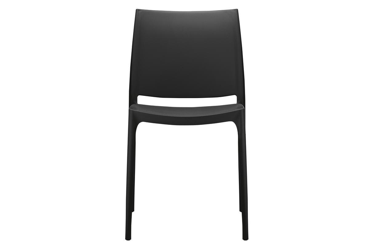 Stapelbare Design-Sthle schwarz Indoor und Outdoor (4er Set) CALAO