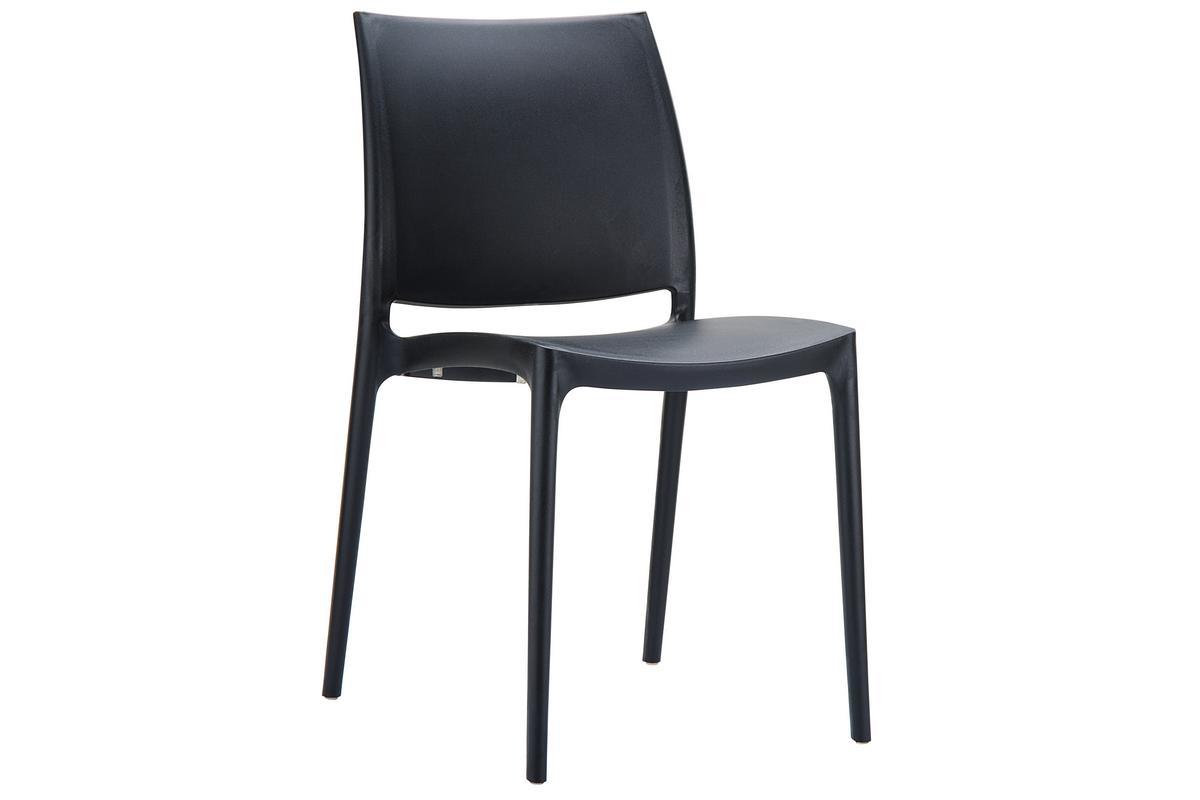 Stapelbare Design-Sthle schwarz Indoor und Outdoor (4er Set) CALAO