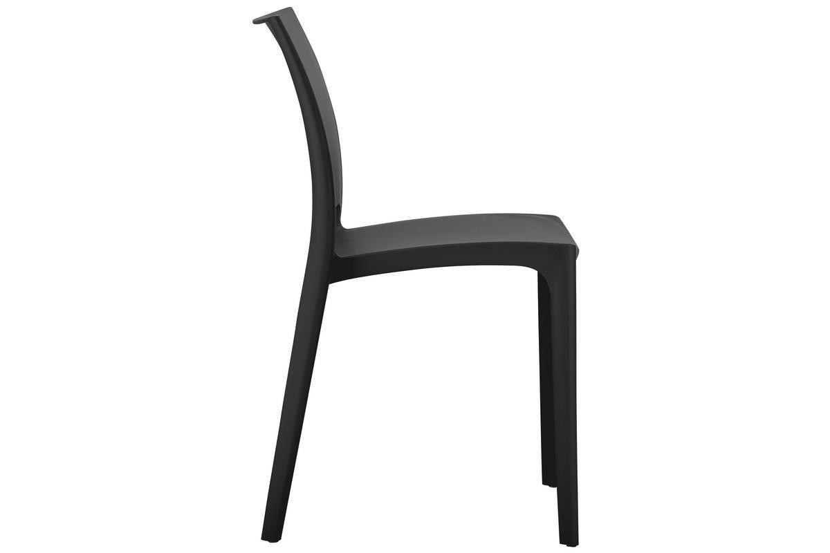 Stapelbare Design-Sthle schwarz Indoor und Outdoor (4er Set) CALAO