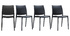 Stapelbare Design-Stühle schwarz Indoor und Outdoor (4er Set) CALAO