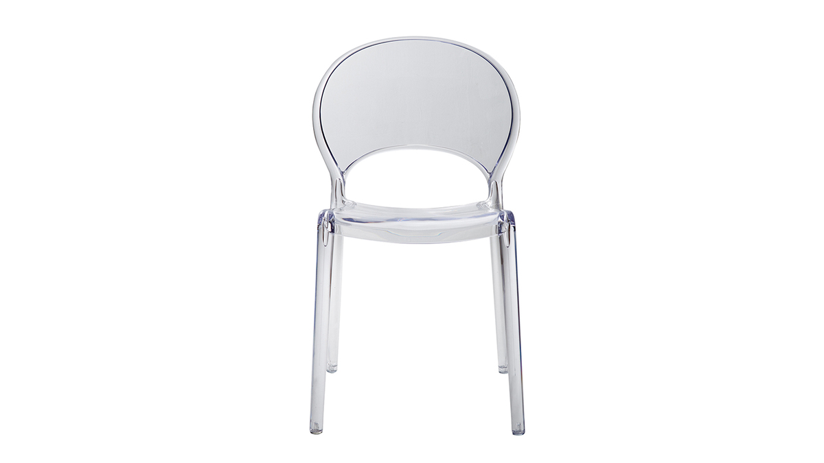Stapelbare Design-Stühle transparent Indoor und Outdoor (2er-Set) YOPAL