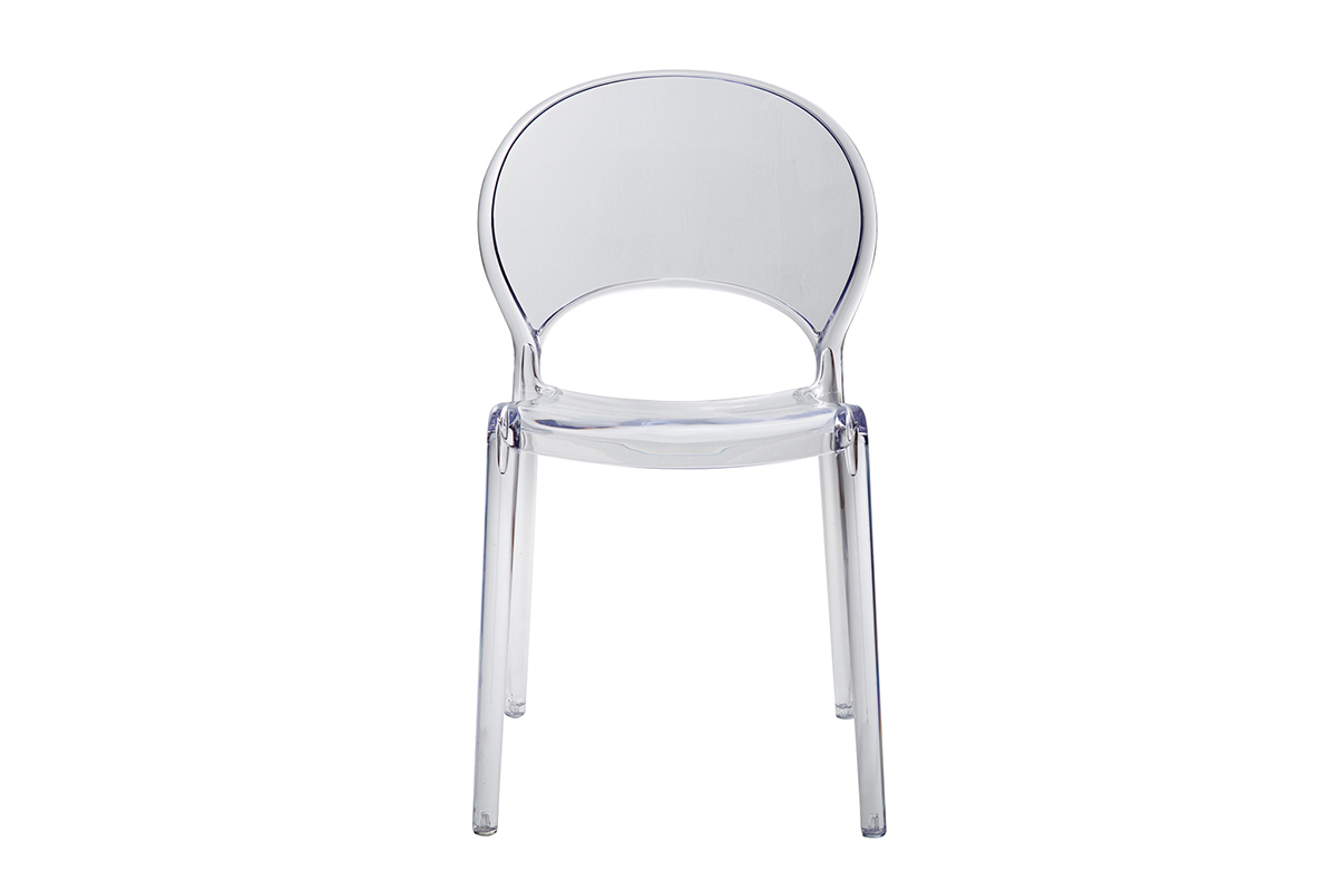 Stapelbare Design-Sthle transparent Indoor und Outdoor (2er-Set) YOPAL