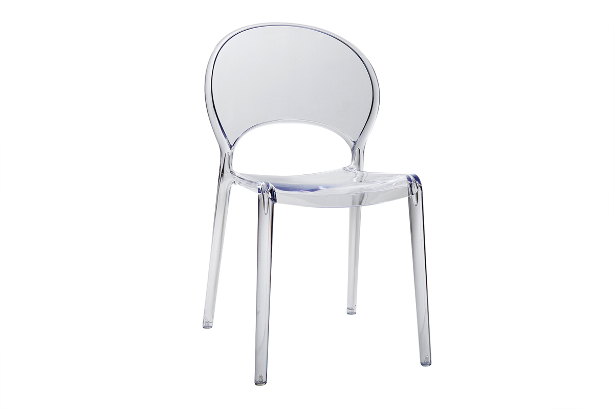 Stapelbare Design-Sthle transparent Indoor und Outdoor (2er-Set) YOPAL