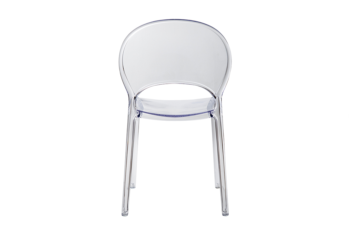 Stapelbare Design-Sthle transparent Indoor und Outdoor (2er-Set) YOPAL