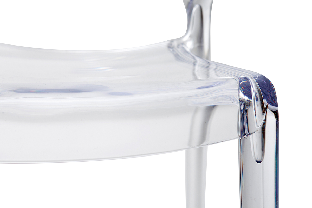 Stapelbare Design-Sthle transparent Indoor und Outdoor (2er-Set) YOPAL