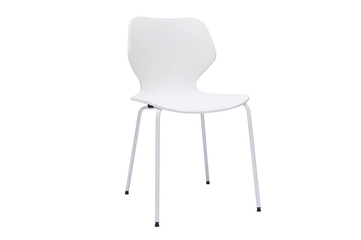 Stapelbare Design-Sthle wei Indoor und Outdoor (2er-Set) FLIP