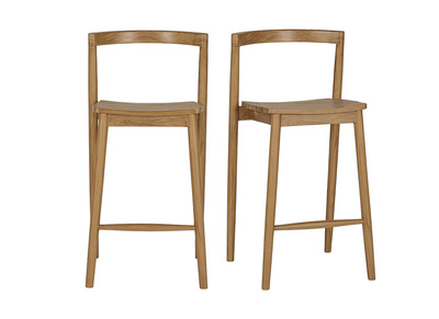 Stapelbare Gartenhocker aus massivem Teakholz H70 cm (Set mit 2) OMBAK