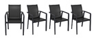 Stapelbare Gartenstühle schwarz (4er-Set) CORAIL