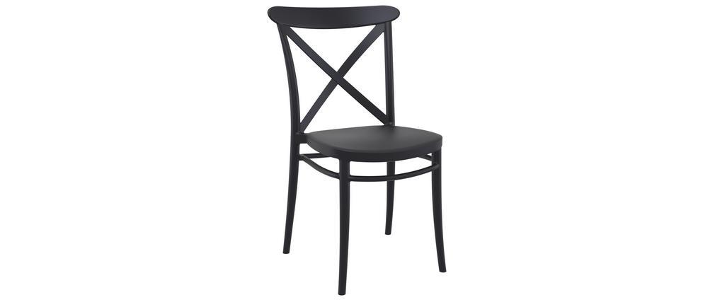 Stapelbare Stühle schwarz innen / außen (4er Set) GERMAIN
