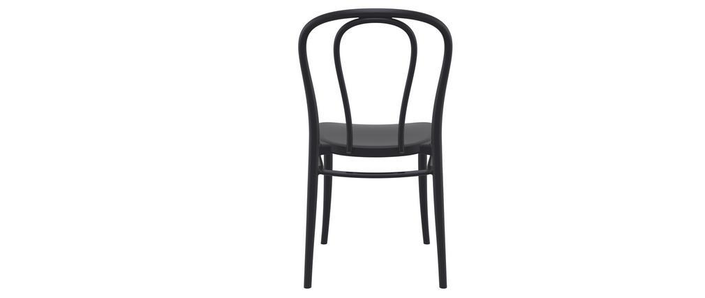 Stapelbare Stühle schwarz innen / außen (4er Set) MATTY