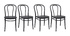 Stapelbare Stühle schwarz innen / außen (4er Set) MATTY