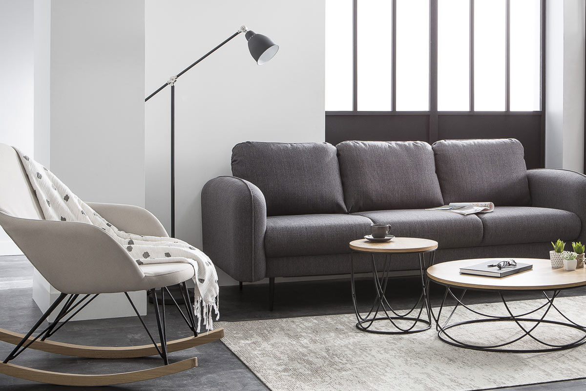 Stehlampe Industrial Metall Schwarz PROJECT