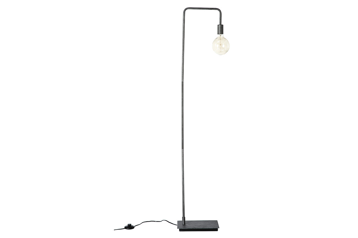Stehleuchte industriell Finish in Silber Vintage GARBI