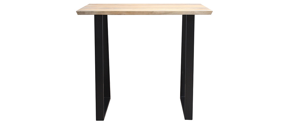 Stehtisch Mango und schwarzes Metall 120cm VIJAY