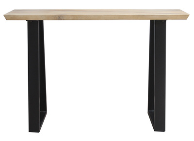 Stehtisch Mango und schwarzes Metall 120cm VIJAY - Stehtisch Mango und schwarzes Metall 120cm VIJAY