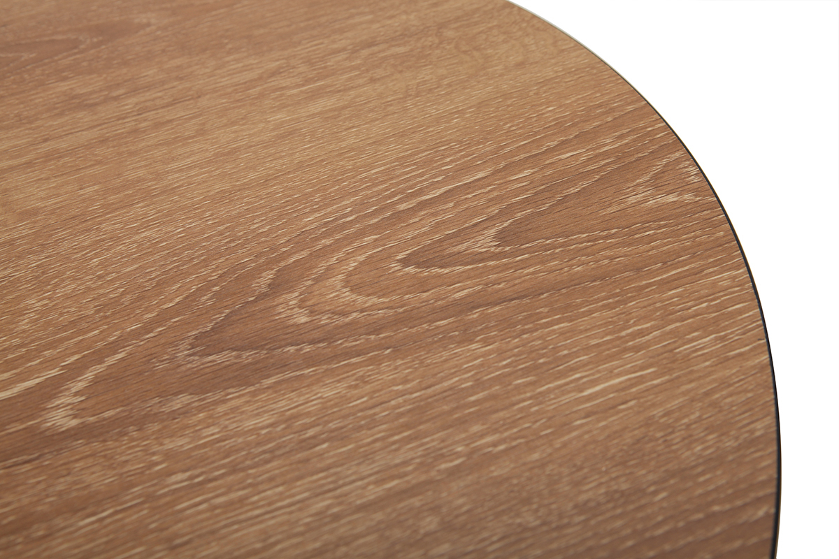 Stehtisch rund Holz und schwarz PENCO