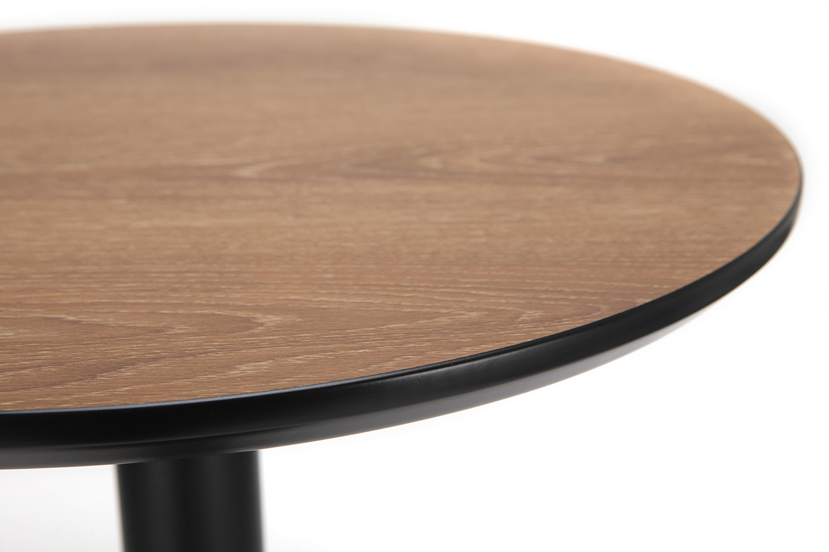 Stehtisch rund Holz und schwarz PENCO