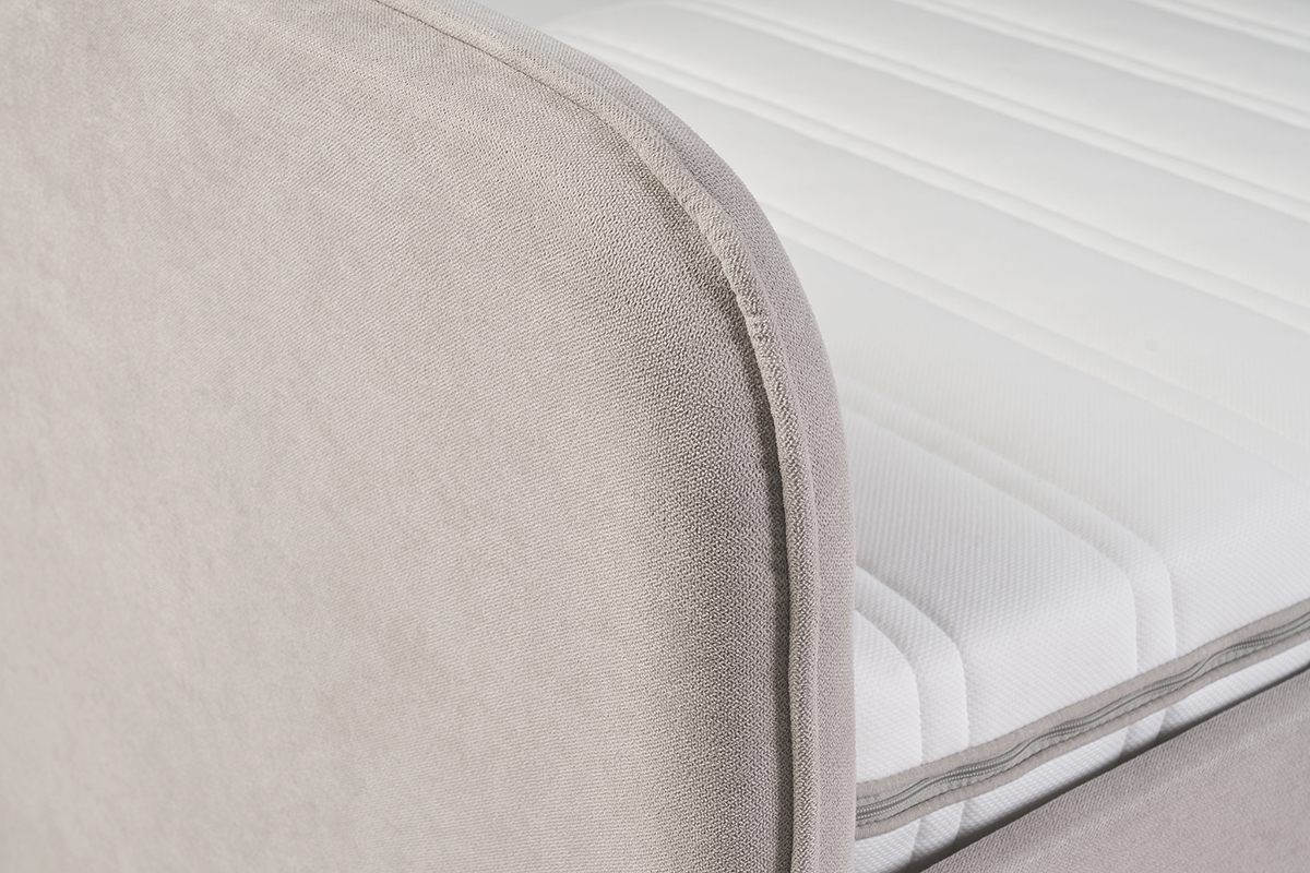 Stoff-Tagesbett in Taupe 90 x 190 cm EDISON