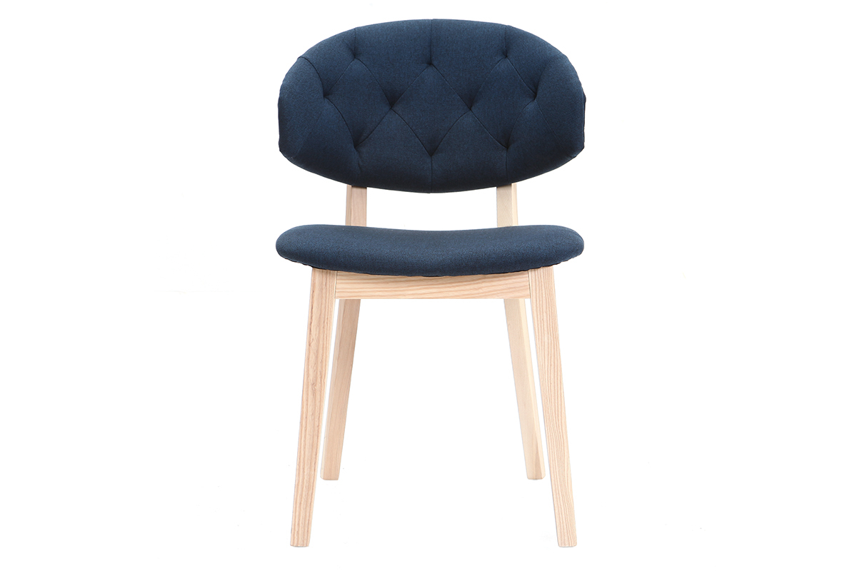 Stuhl in dunkelblauem Stoff SOFFY
