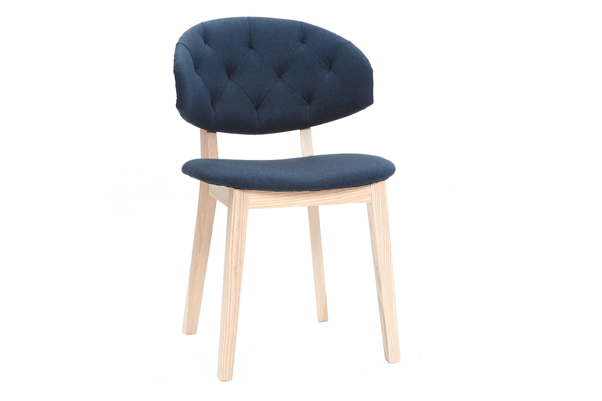 Stuhl in dunkelblauem Stoff SOFFY