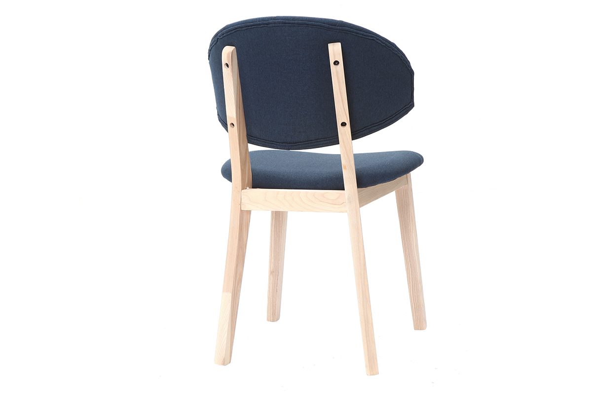 Stuhl in dunkelblauem Stoff SOFFY