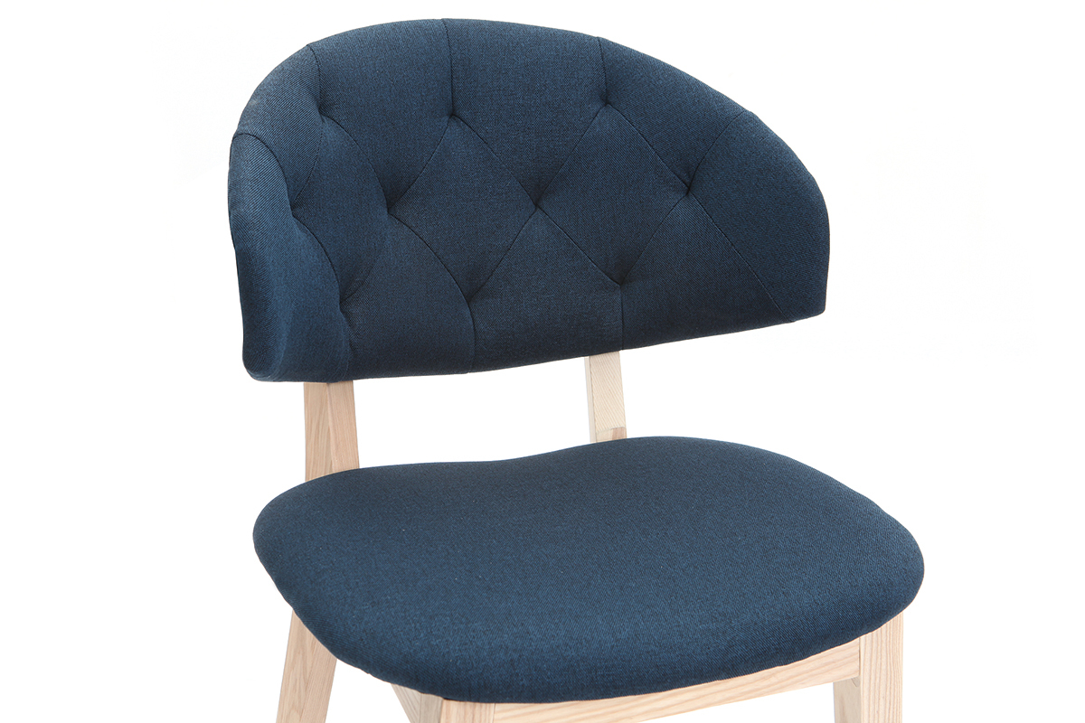 Stuhl in dunkelblauem Stoff SOFFY
