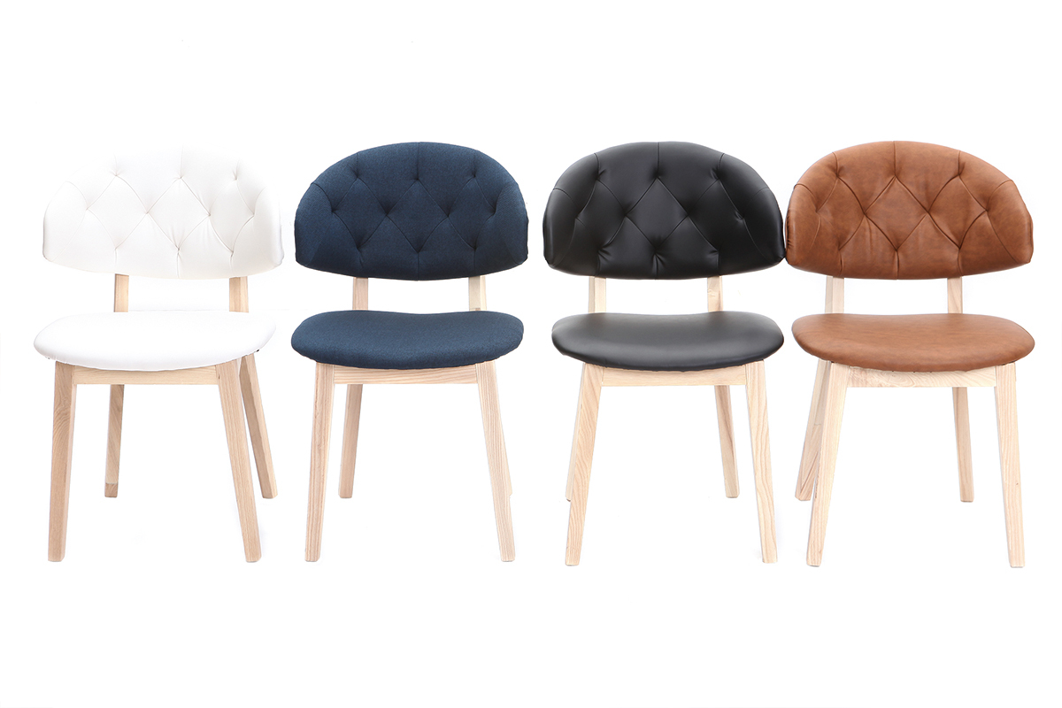 Stuhl in dunkelblauem Stoff SOFFY