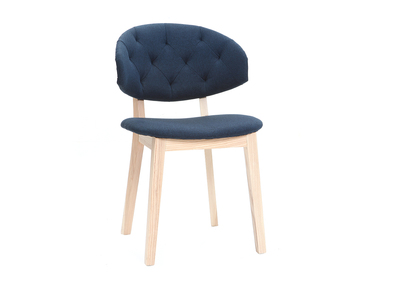 Stuhl in dunkelblauem Stoff SOFFY
