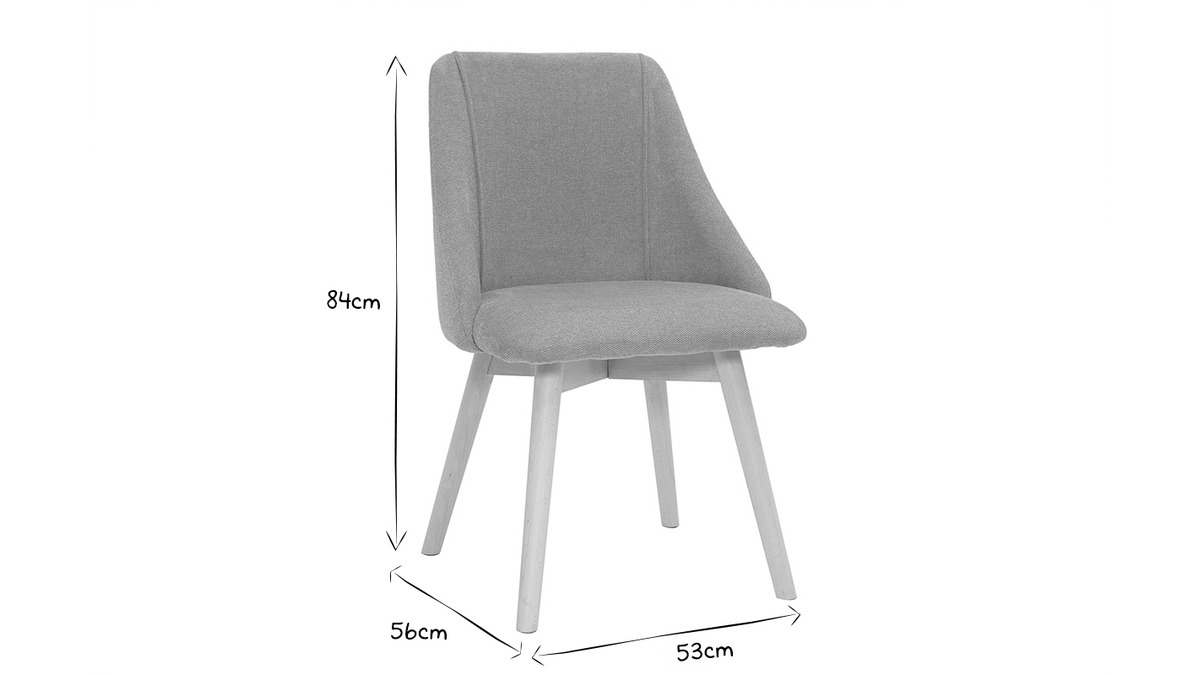 Stühle aus senfgelbem Stoff mit Samteffekt und massivem Buchenholz (2er-Set) HIGGINS