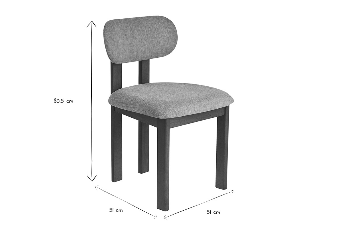 Abmessungen der NORMI-St�hle: H�he 80,5 cm, Breite 51 cm, Tiefe 51 cm, in Schwarz und Wei�.