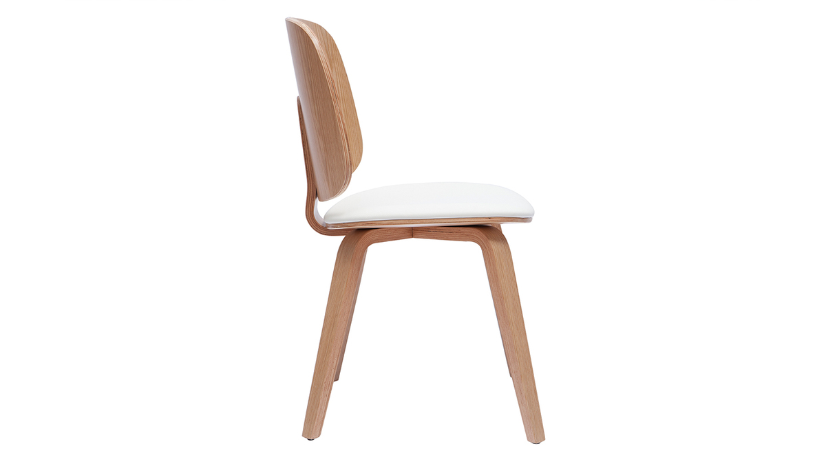 Stühle helles Holz und weiß (2er-Set) BECK