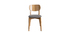 Stühle im Eichen-Vintage und Sitzfläche aus hellgrauem Stoff (2er-Set) LUCIA