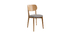 Stühle im Eichen-Vintage und Sitzfläche aus hellgrauem Stoff (2er-Set) LUCIA