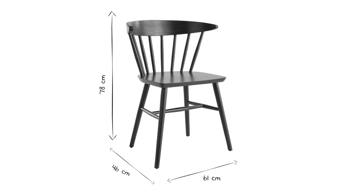 Sthle im Gitter-Design Eichenholz-Finish (2er-Set) DARIA