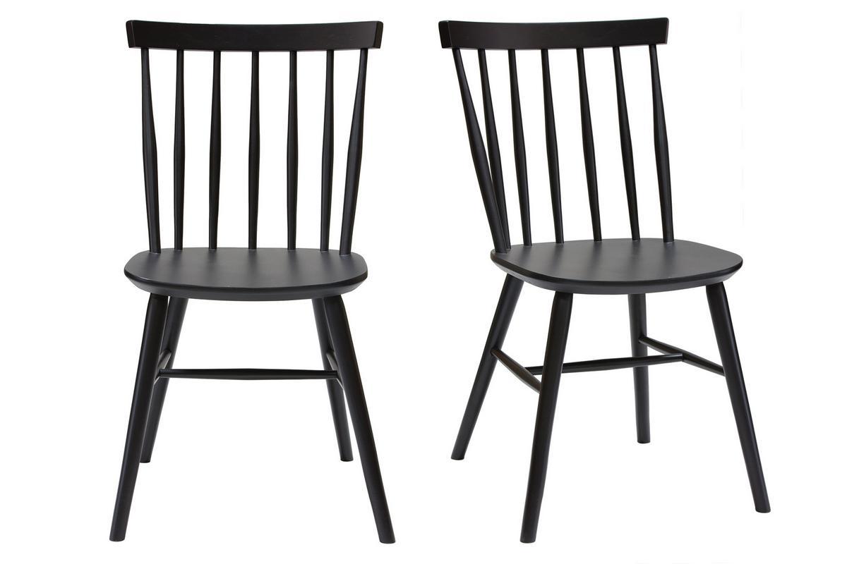 Sthle im Gitter-Design mattschwarz (2er-Set) COLBERT