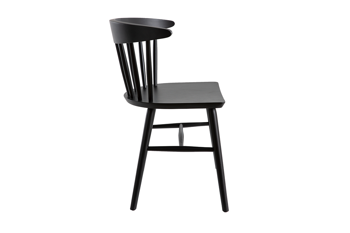 Sthle im Gitter-Design mattschwarz (2er-Set) DARIA
