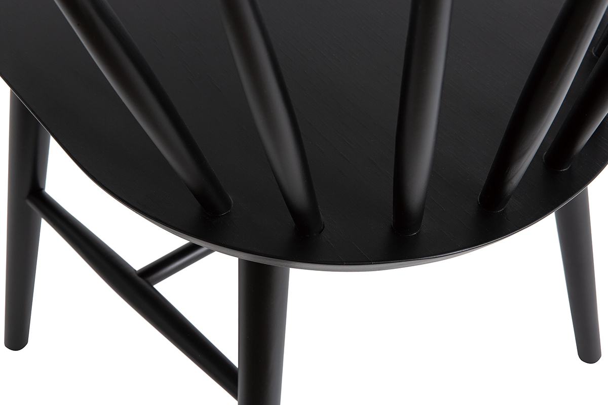 Sthle im Gitter-Design mattschwarz (2er-Set) DARIA