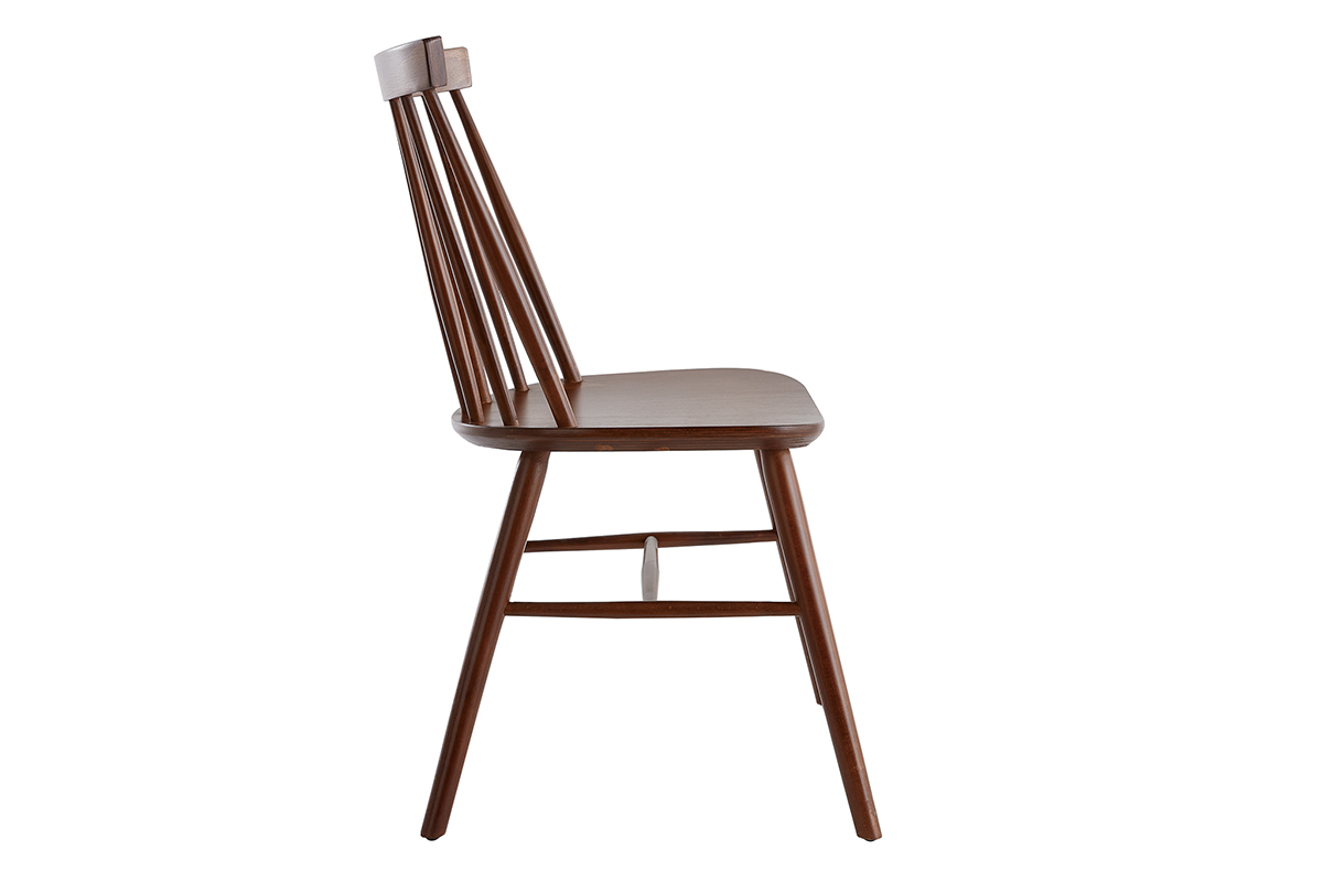 Sthle im Gitter-Design Walnuss-Finish (2er-Set) COLBERT