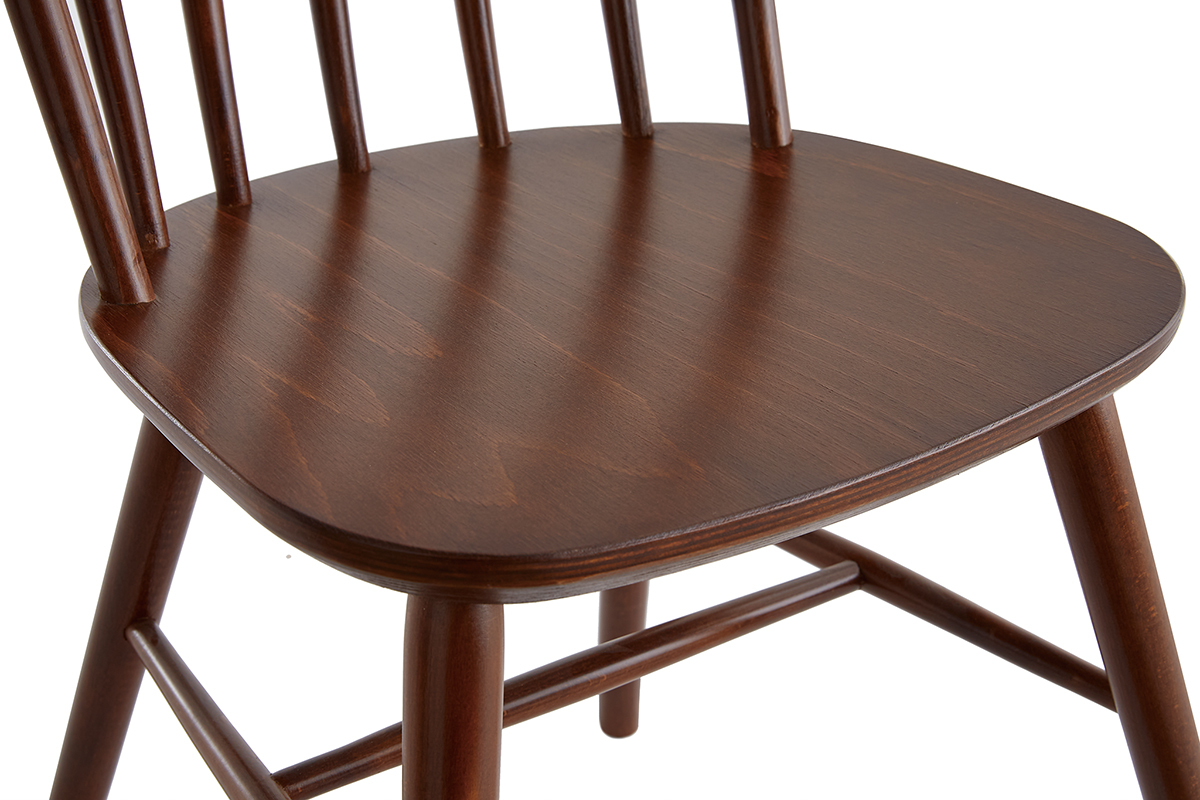 Sthle im Gitter-Design Walnuss-Finish (2er-Set) COLBERT