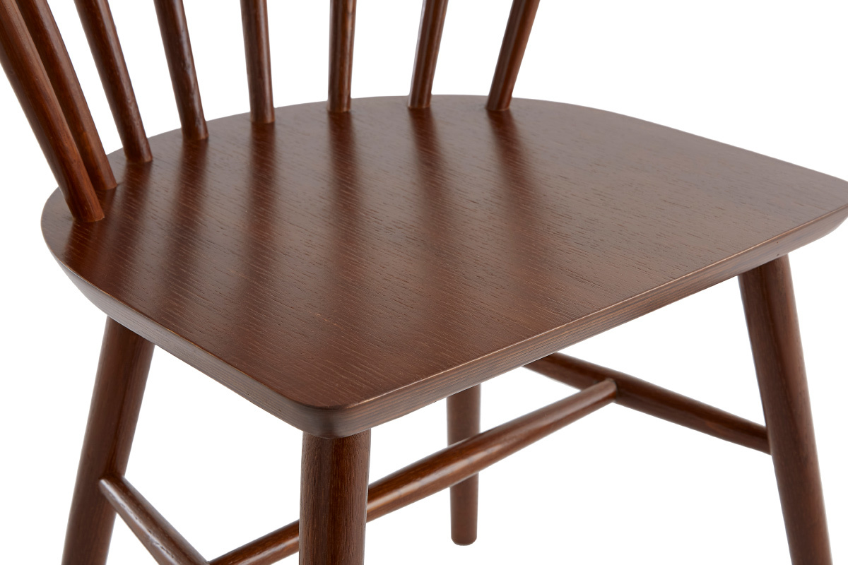Sthle im Gitter-Design Walnuss-Finish (2er-Set) DARIA