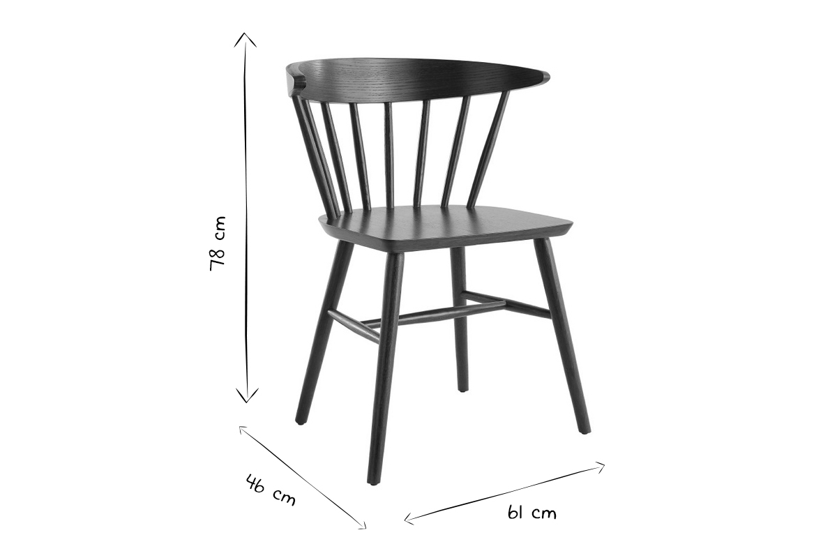 Sthle im Gitter-Design Walnuss-Finish (2er-Set) DARIA