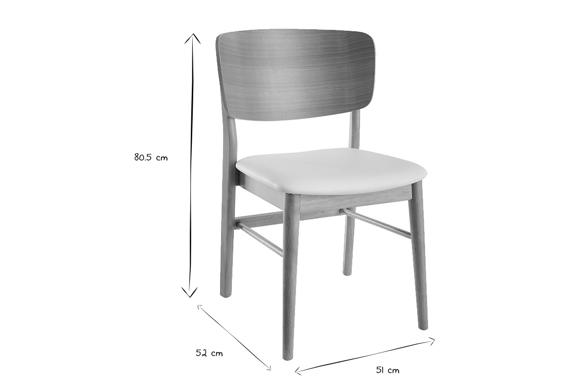 St�hle in Wei� und hellem Holz (2er-Set) SHELDON