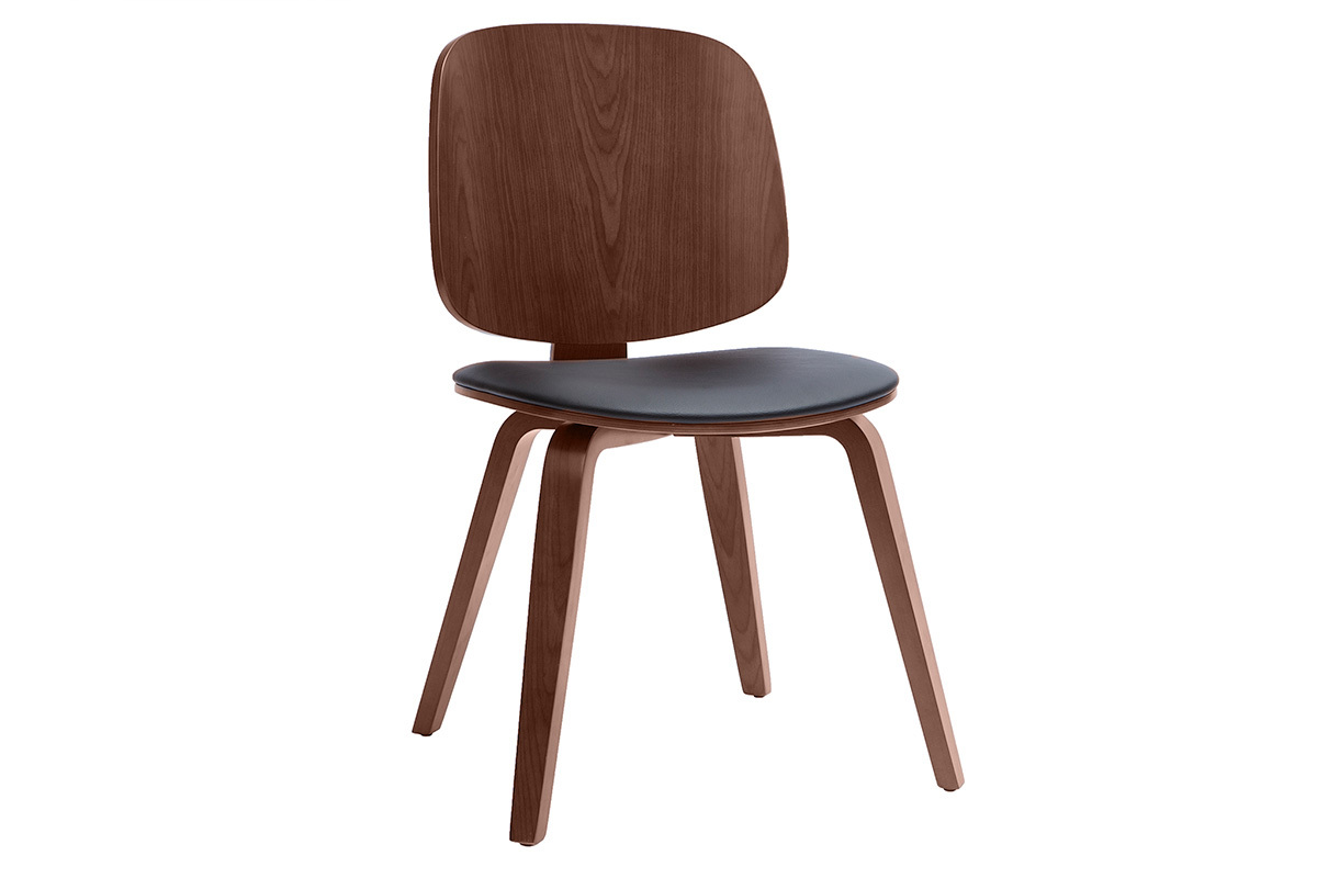 Sthle schwarz mit dunklem Holz (2er-Set) BECK