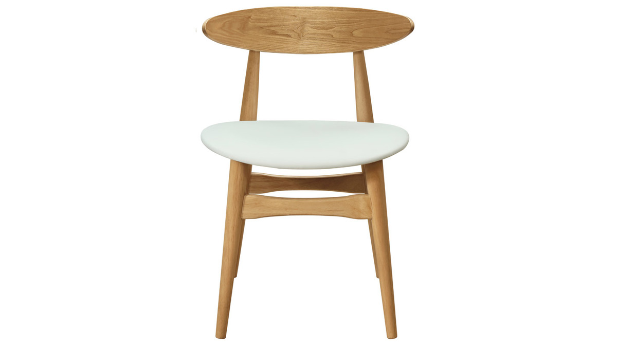 Stühle skandinavisch helles Holz Weiß (2er-Set) WALFORD